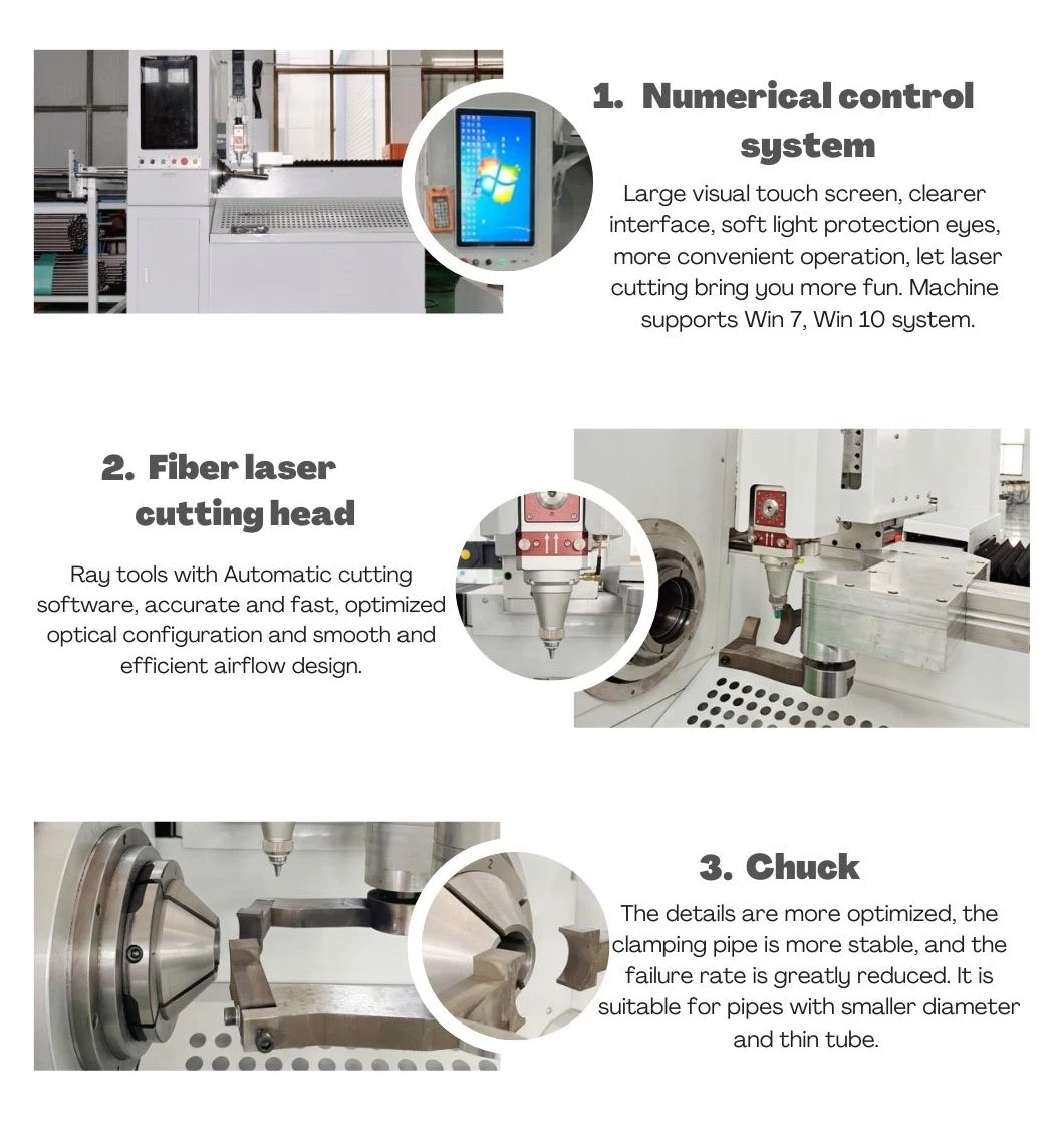 Discount Fiber Laser Equipment Small Tube Round Square Tube Fiber Laser Cutting Machine for Sale with Fully Auto and Semiautomatic Dual Modes