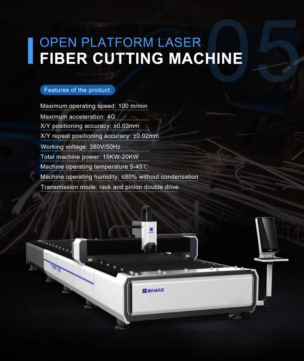 1500W CNC Tube and Plate Fiber Laser Cutting Machine for 8mm Stainless Steel Plate